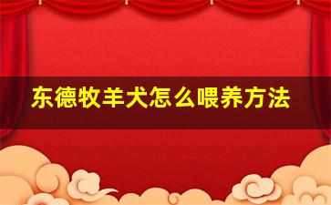 东德牧羊犬怎么喂养方法