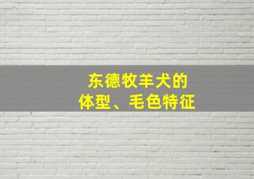 东德牧羊犬的体型、毛色特征