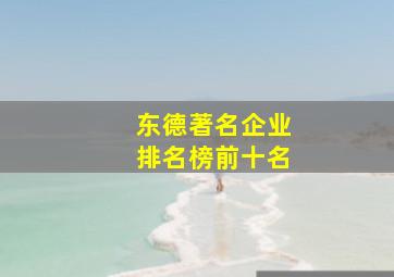 东德著名企业排名榜前十名