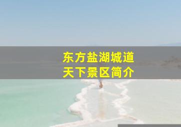 东方盐湖城道天下景区简介