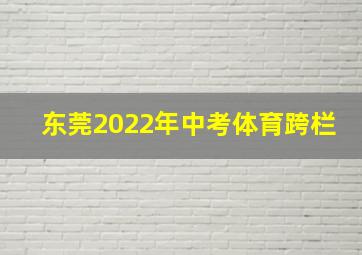 东莞2022年中考体育跨栏