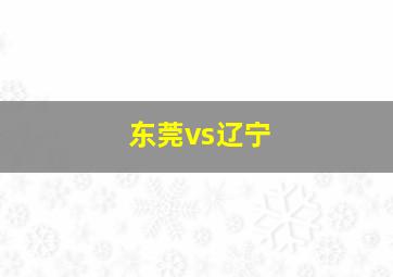 东莞vs辽宁