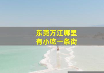 东莞万江哪里有小吃一条街