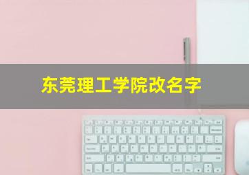 东莞理工学院改名字