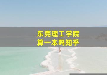 东莞理工学院算一本吗知乎