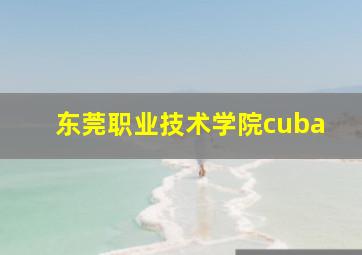 东莞职业技术学院cuba