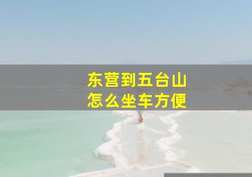 东营到五台山怎么坐车方便