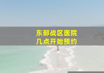 东部战区医院几点开始预约