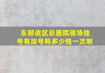 东部战区总医院现场挂号有加号吗多少钱一次啊