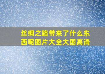 丝绸之路带来了什么东西呢图片大全大图高清