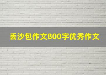 丢沙包作文800字优秀作文