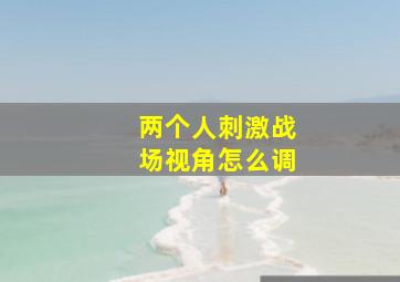 两个人刺激战场视角怎么调