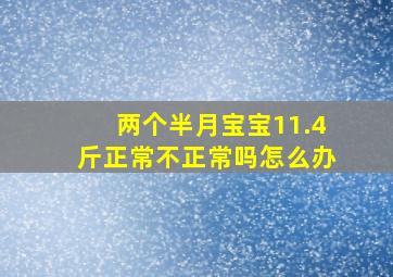 两个半月宝宝11.4斤正常不正常吗怎么办