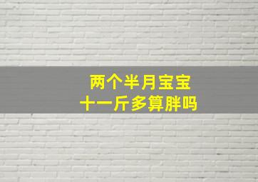 两个半月宝宝十一斤多算胖吗