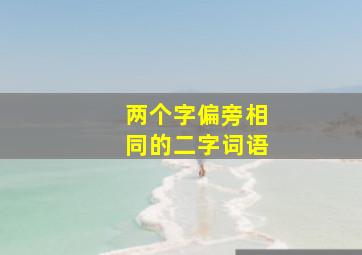 两个字偏旁相同的二字词语