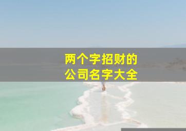 两个字招财的公司名字大全