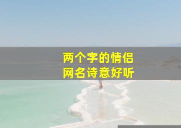 两个字的情侣网名诗意好听