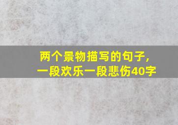 两个景物描写的句子,一段欢乐一段悲伤40字