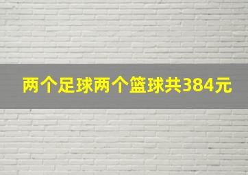 两个足球两个篮球共384元