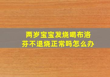 两岁宝宝发烧喝布洛芬不退烧正常吗怎么办