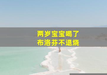 两岁宝宝喝了布洛芬不退烧