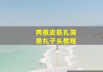 两根皮筋扎简易丸子头教程