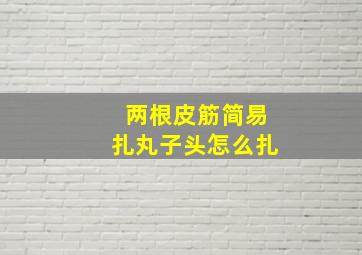 两根皮筋简易扎丸子头怎么扎