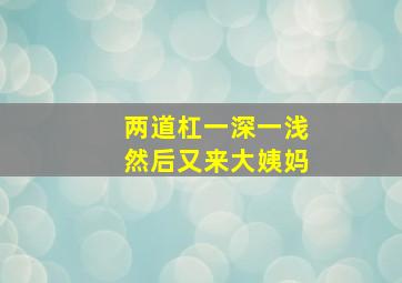 两道杠一深一浅然后又来大姨妈