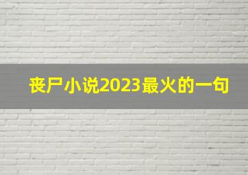 丧尸小说2023最火的一句