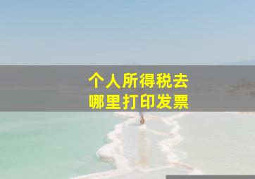 个人所得税去哪里打印发票