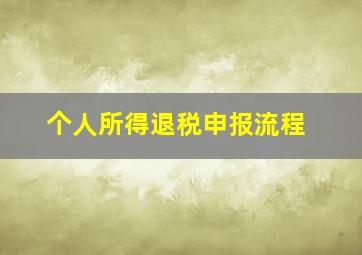 个人所得退税申报流程