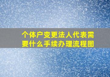 个体户变更法人代表需要什么手续办理流程图