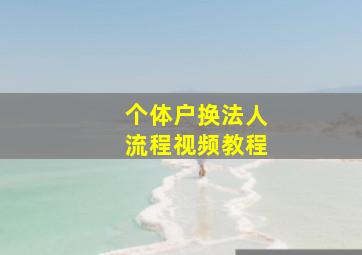 个体户换法人流程视频教程