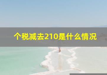 个税减去210是什么情况