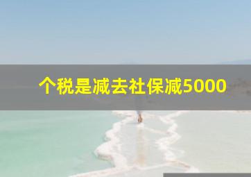 个税是减去社保减5000