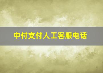 中付支付人工客服电话