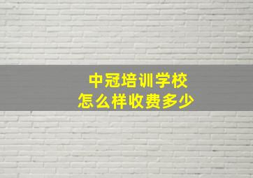 中冠培训学校怎么样收费多少