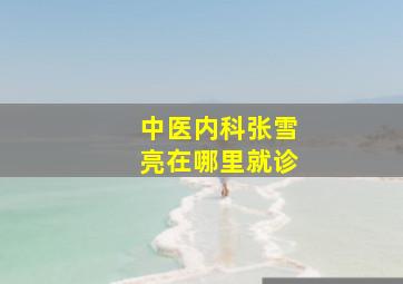 中医内科张雪亮在哪里就诊