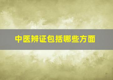 中医辨证包括哪些方面