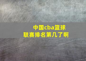 中国cba篮球联赛排名第几了啊