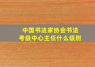 中国书法家协会书法考级中心主任什么级别