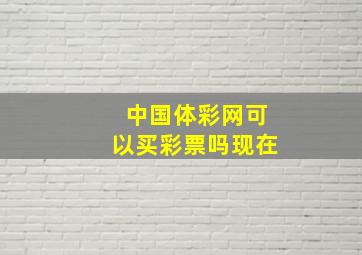 中国体彩网可以买彩票吗现在