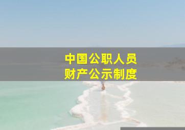 中国公职人员财产公示制度