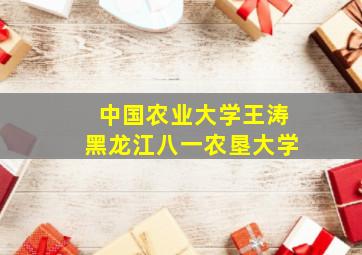 中国农业大学王涛黑龙江八一农垦大学