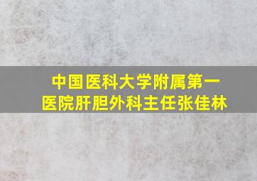 中国医科大学附属第一医院肝胆外科主任张佳林