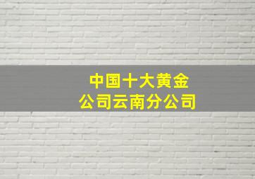 中国十大黄金公司云南分公司