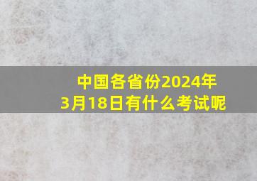 中国各省份2024年3月18日有什么考试呢