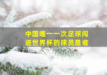 中国唯一一次足球闯进世界杯的球员是谁