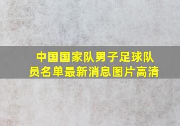 中国国家队男子足球队员名单最新消息图片高清