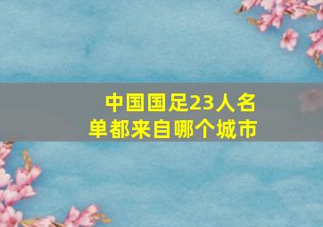 中国国足23人名单都来自哪个城市